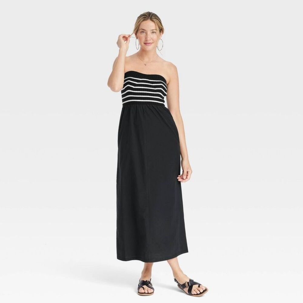 Universal Thread -  Women's Strapless Bandeau Midi Sw Black